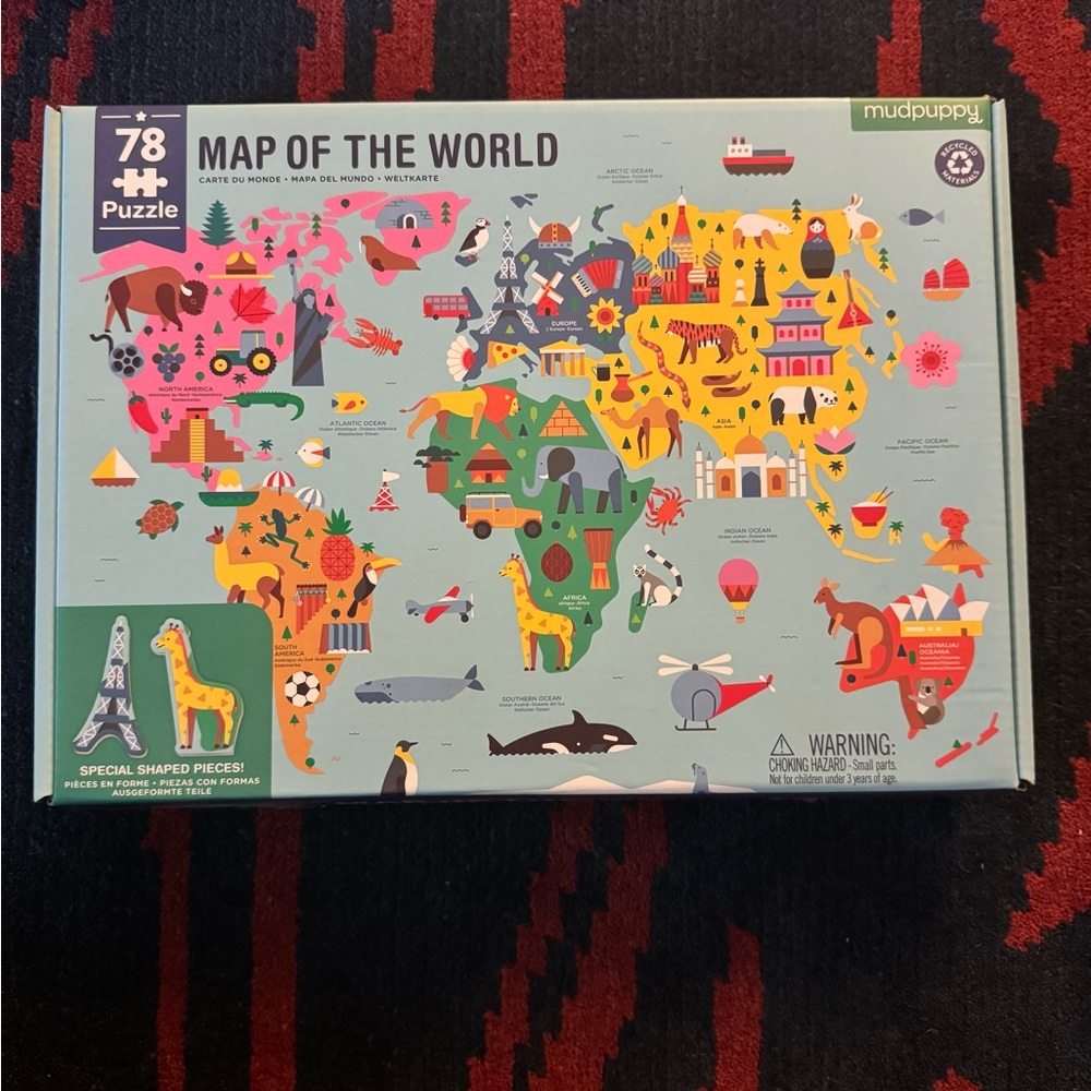 Melissa & Doug Anatomy Floor Puzzle, eeboo Dino Dominoes, mudpuppy World Puzzle - Picture 10 of 12